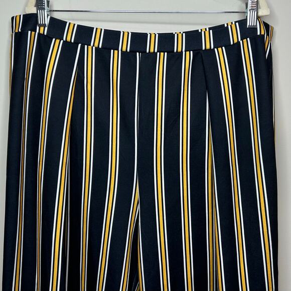 Mod X Striped Flowy Pants Size 1X Elastic Waist - Picture 2 of 8
